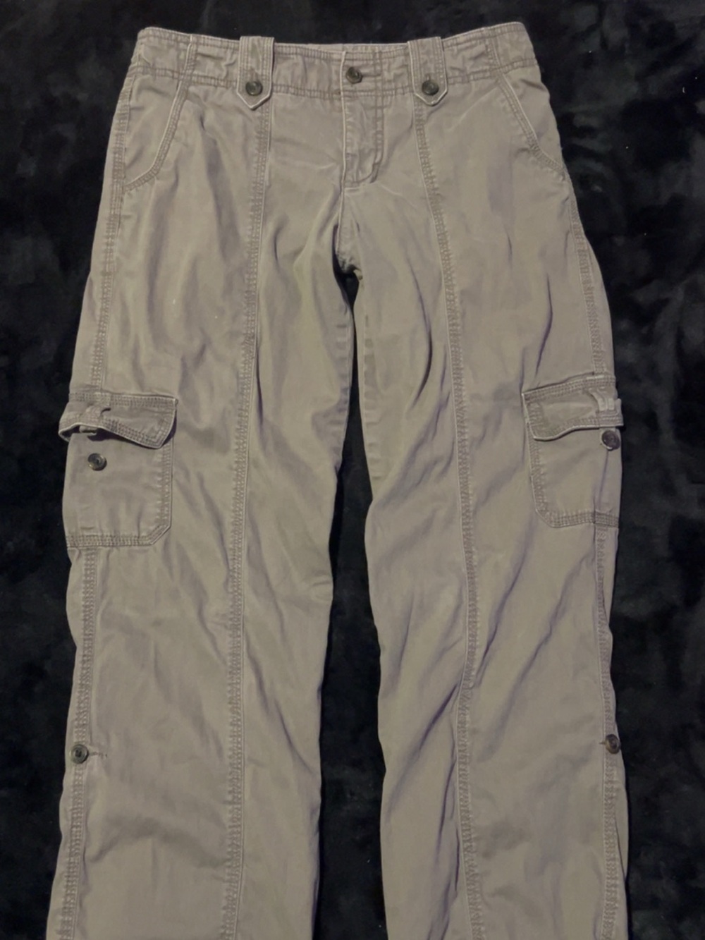 Sonoma Life + Style Olive-Grey Cargo Pants Utility Vintage Trousers